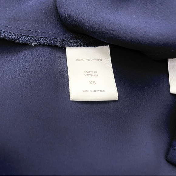 Soho Navy Blue Sheer Pull Over Blouse XS - Picture 3 of 11